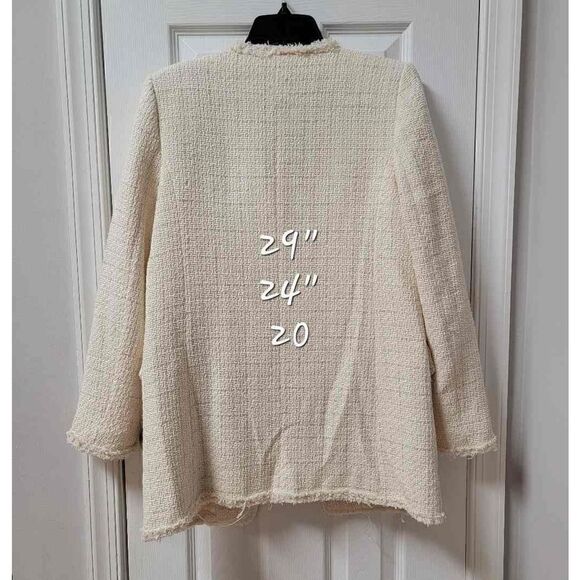 MNG Tweed Long Line Glitter Jacket S - Picture 5 of 12